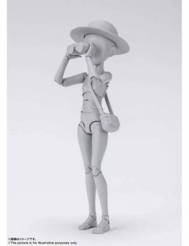 Figura Body Chan Ken Sugimori SH Figuarts: Niña DX Set Color Gris 13 cm