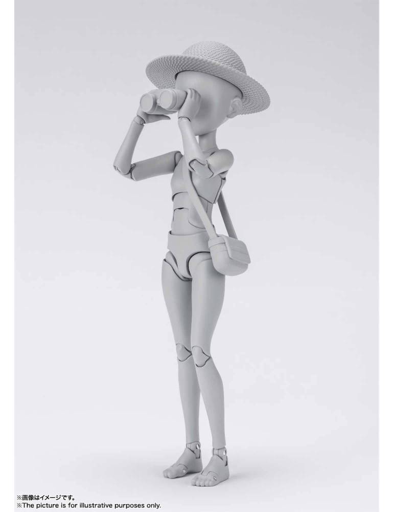 Figura Body Chan Ken Sugimori SH Figuarts: Niña DX Set Color Gris 13 cm