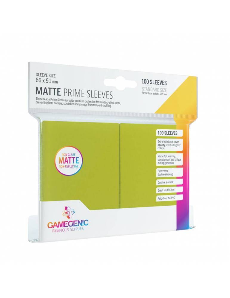Pack Matte Prime Sleeves Lime (100)