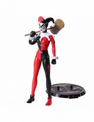 Figura Bendyfig Dc Comic Harley Quinn Jester Outfit Flexible 19 cm