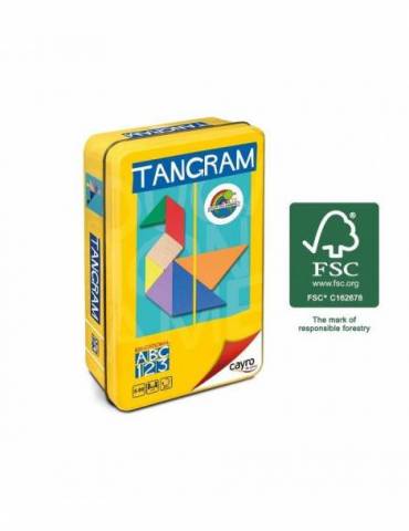 Tangram (madera Fsc) De Colores En Caja De Metal