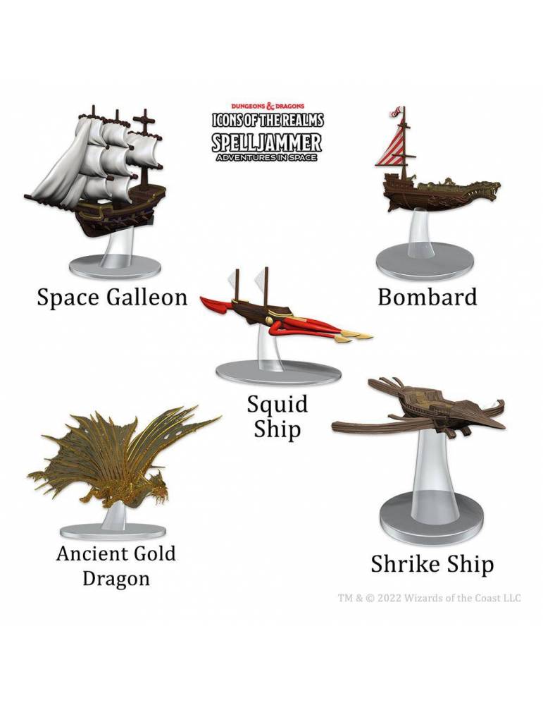 D&D Icons of the Realms Spelljammer Adventures in Space Miniaturas prepintadas Ship Scale - Welcome to Wildspace