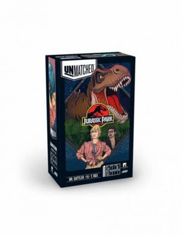 Unmatched Unmatched Jurassic Park  Park Dr Sattler vs T-Rex juego de mesa en inglés