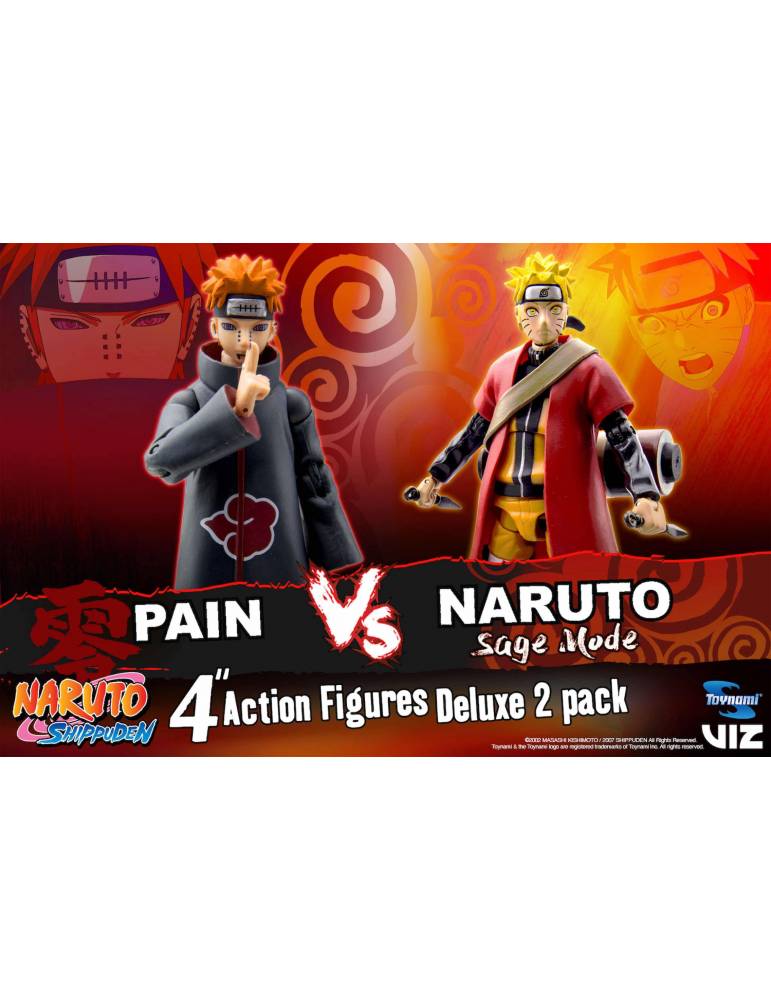 Pack Sage Mode Naruto Vs Pain 2 figuras Naruto 25th Anniversary Sdd  10 cm