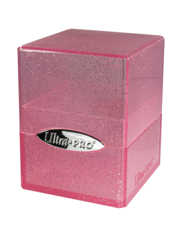Glitter Satin Cube Pink