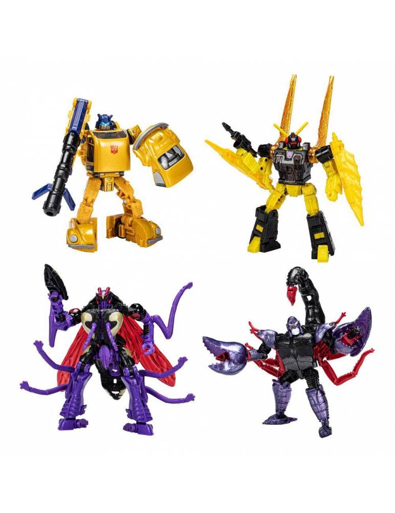 Transformers Generations Legacy Buzzworthy Bumblebee Pack de 4 Figuras Creatures Collide