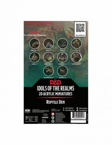 D&D Idols of the Realms Miniaturas 2D: Scales & Tails - Reptile Den - 2D Set