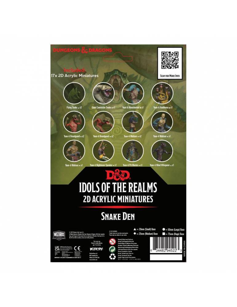 D&D Idols of the Realms Miniaturas 2D: Scales & Tails - Snake Den - 2D Set