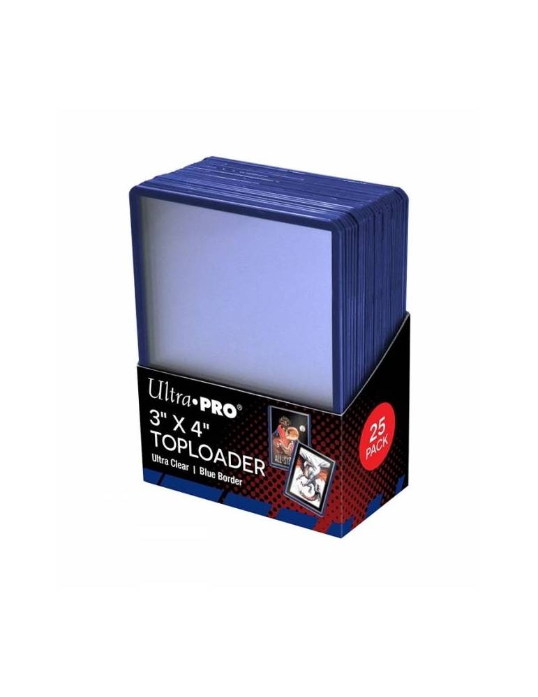 Toploader Blue Border  (25 Unidades) Ultra Pro