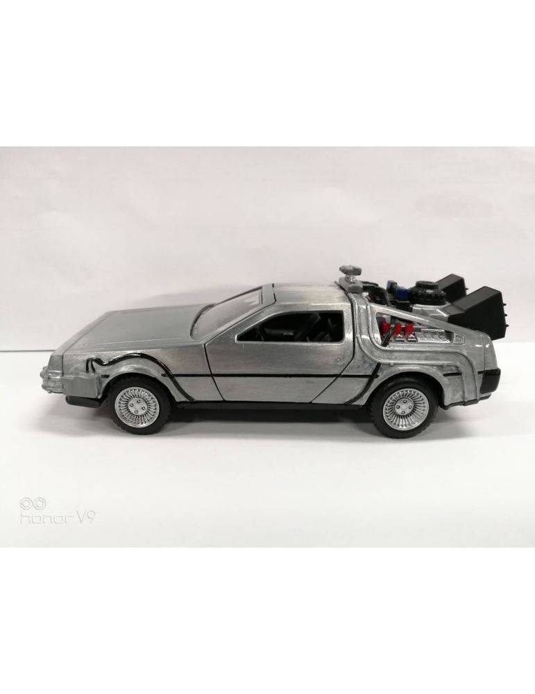 Réplica Regreso al Futuro Vehículo Diecast Model Hollywood Rides 1/32 DeLorean Time Machine