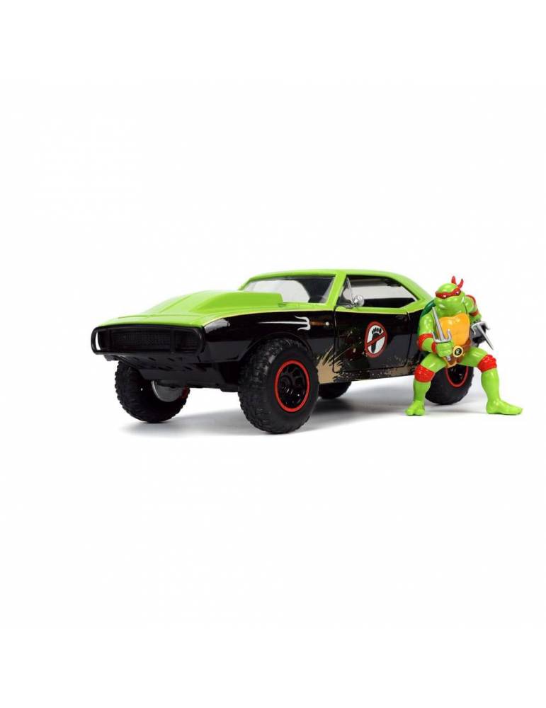 Figura Teenage Mutant Ninja Turtles Vehículo 1/24 Hollywood Rides 1967 Chevrolet Camaro con Raphael Figura