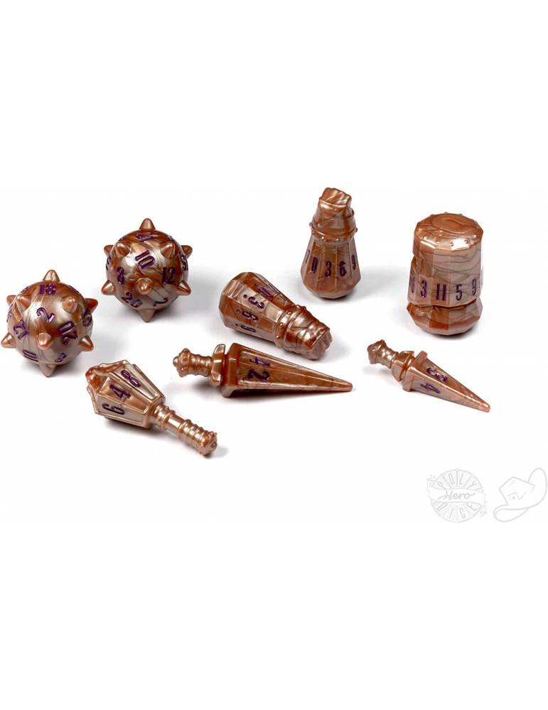 PolyHero Warrior 8 Dice Set Imperial Bronze