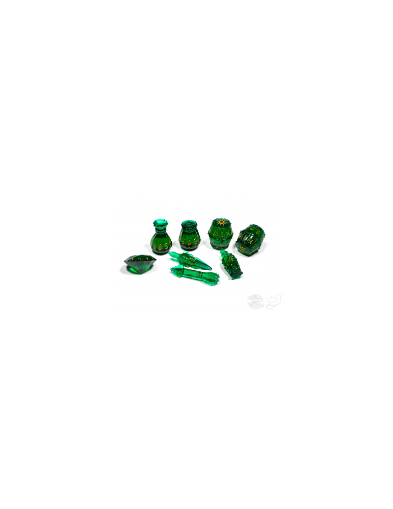 PolyHero Rogue 8 Dice Set Emerald Emissary