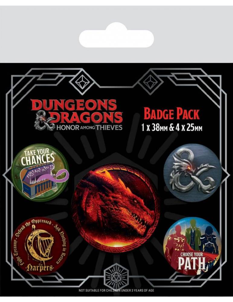 Dungeons & Dragons Pack 5 Chapas Movie