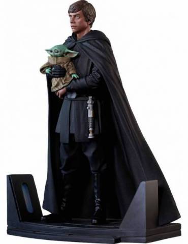 Figura Sw The Mandalorian Premier Col 1/7 Scale Luke Skywalker & Grogu 25 cm