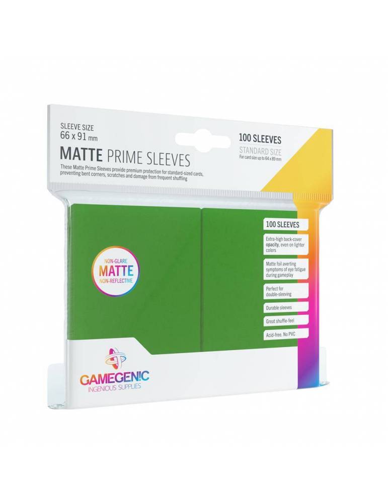 Pack Matte Prime Sleeves Green (100