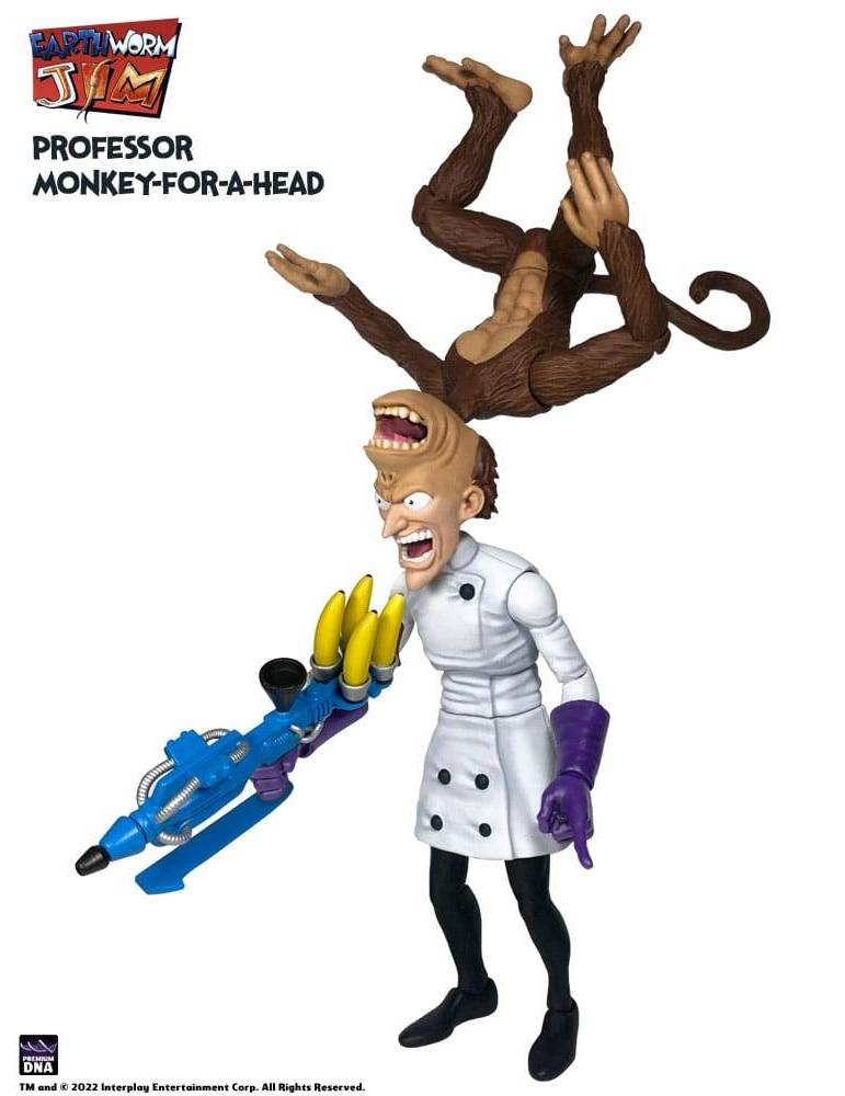 Figura Earthworm Jim Wave 1: Professor Monkey-For-A-Head 28 cm