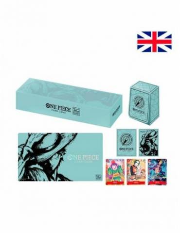 Pack Tapete y caja de mazo ONE PIECE CARD GAME Japanese 1st Anniversary Set Inglés - One Piece Card Game