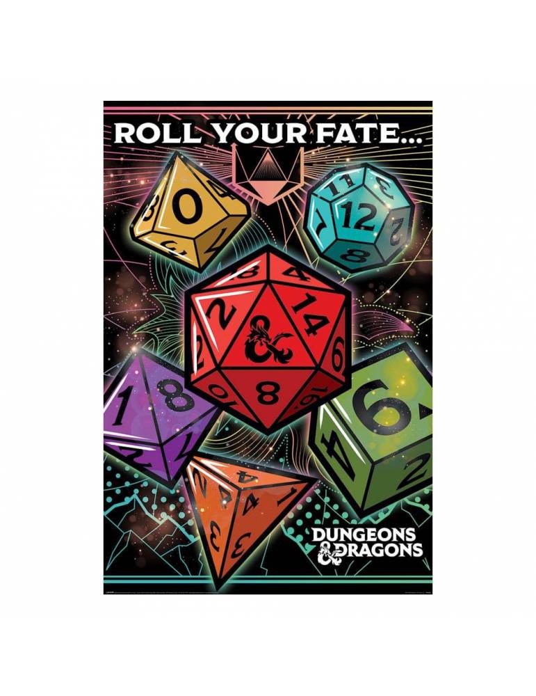 Dungeons & Dragons Set de 4 Pósteres Roll Your Fate 61 x 91 cm (4)