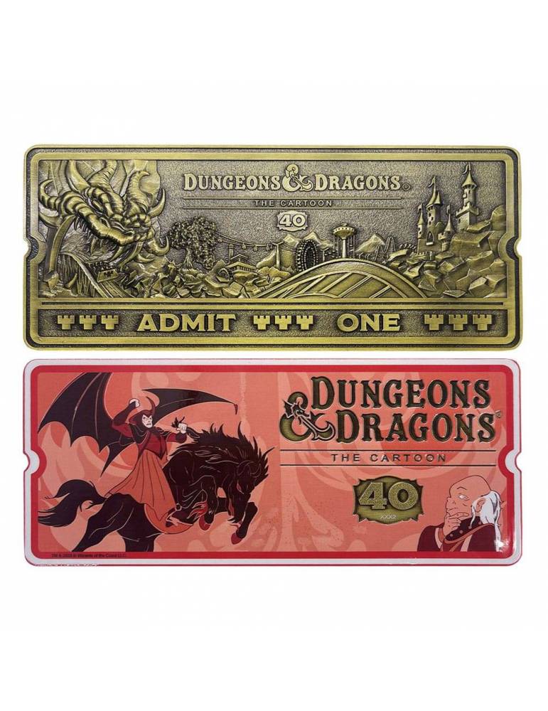 Réplica Dungeons & Dragons: The Cartoon 40th Anniversary Rollercoaster Ticket Limited Edition
