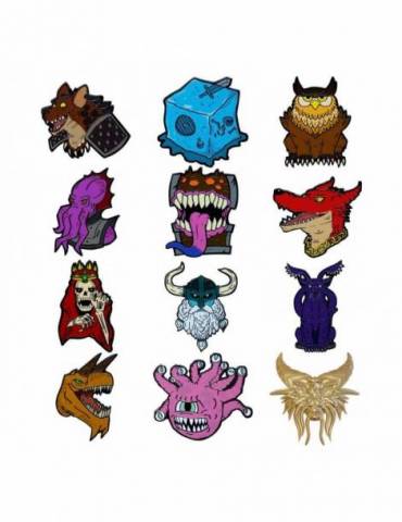 Pin Dungeons & Dragons Chapas Expositor 50th Anniversary Mystery Badge (12)