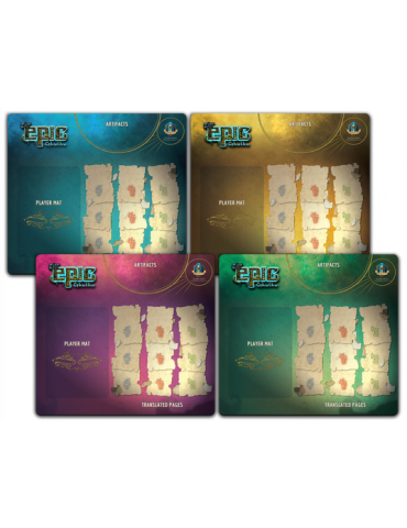 Tiny Epic Cthulhu: Pack de 4 tapetes de jugador (Inglés)