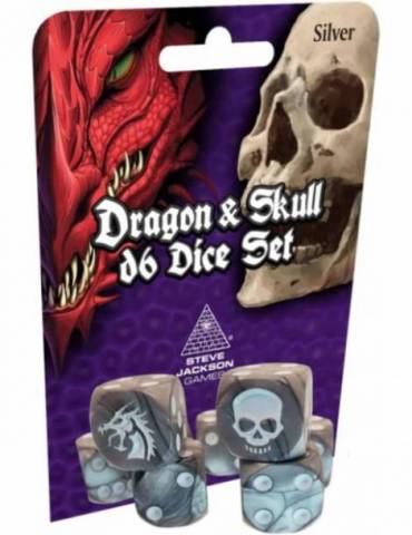 Dragon & Skull Dice Pack Silver