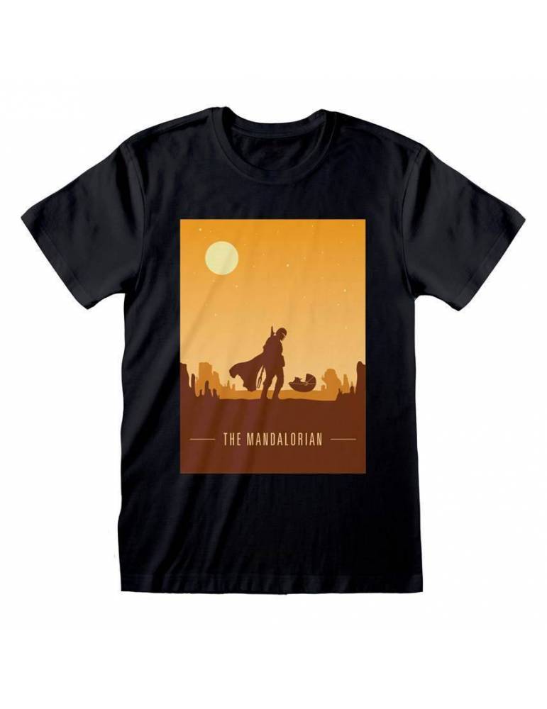 Camiseta Star Wars The Mandalorian  Retro Poster