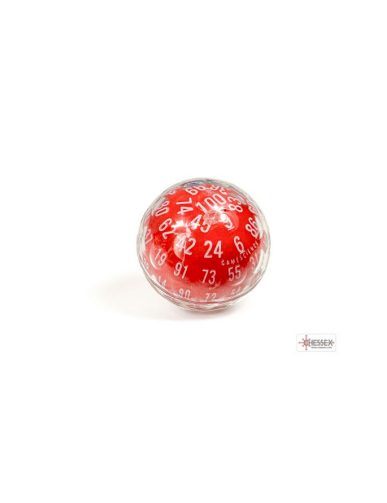 Dado de 100 caras Chessex: Factory Second Opaque Zocchihedron Red/White D100