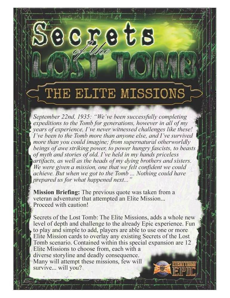 Secrets of the Lost Tomb: The Elite Missions