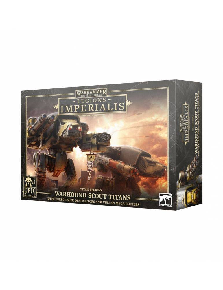 Legions Imperialis: Warhound Scout Titans with Turbo-Laser Destructors and Vulcan Mega-Bolters