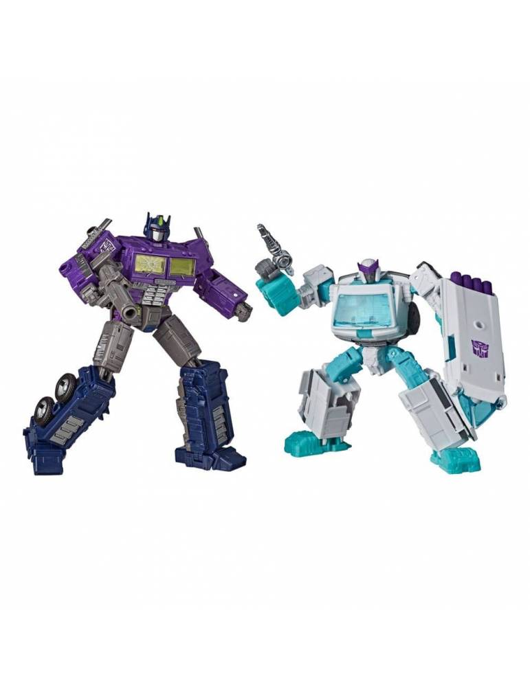 Transformers Generations Selects Pack de 2 Figuras Shattered Glass Optimus Prime (Leader Class) & Ratchet (Deluxe Class)