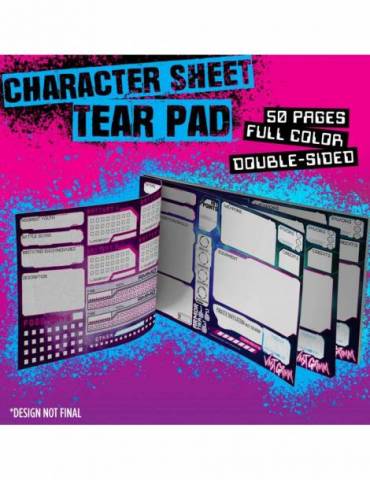 Vast Grimm RPG Character Sheet Tear Pad (Inglés)