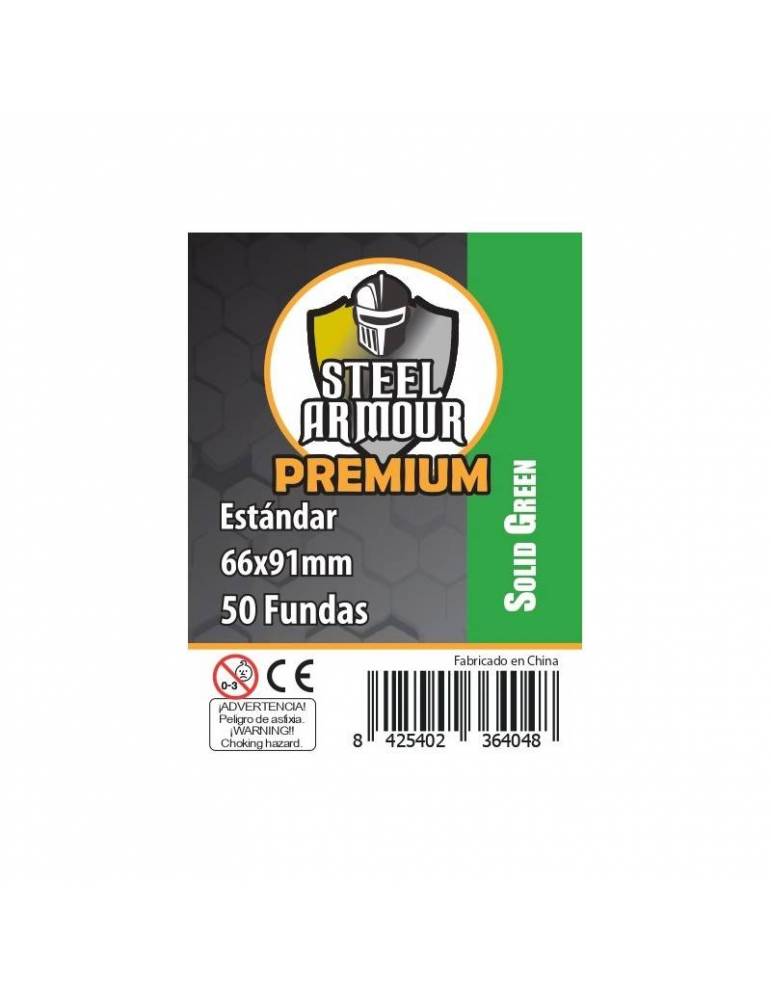 Fundas Steel Armour Opacas verdes (66x91mm) (50 uds.)