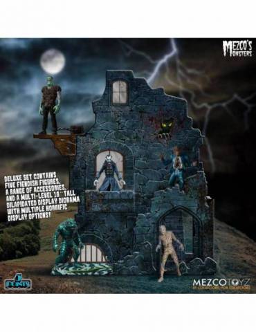 Set de 5 figuras Mezco's Monsters 5 Points Tower of Fear Deluxe Box Set 9 cm