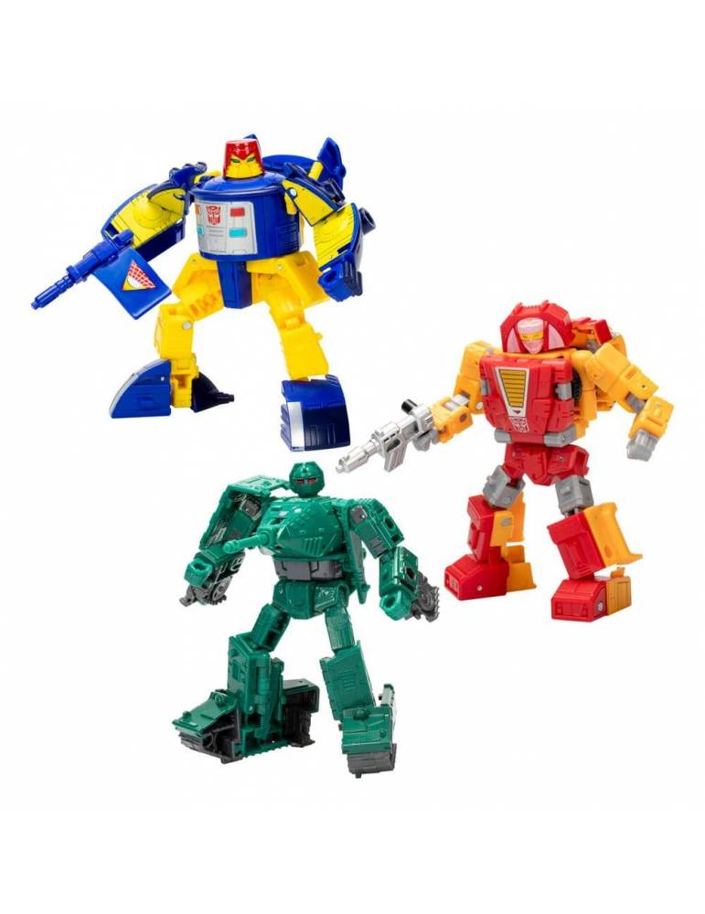 Pack de 3 figuras Transformers Legacy United Deluxe Class Go-Bot Guardians 14 cm