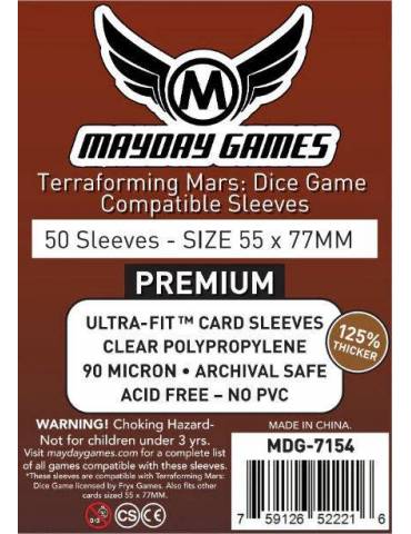 Fundas Mayday Terraforming Mars Dice Game Premium 55x77mm (50)