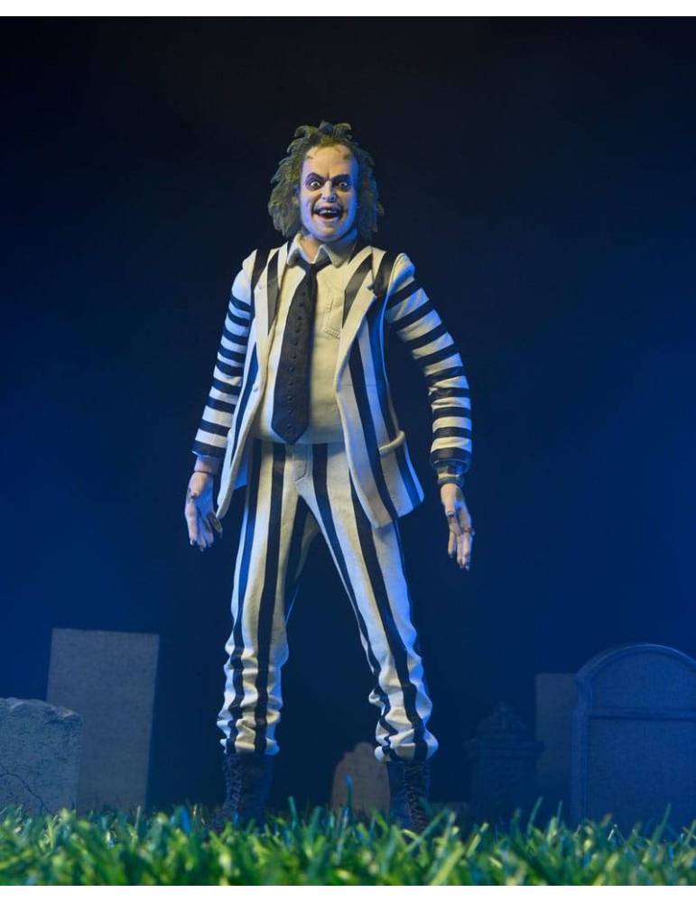 Figura Beetlejuice 1988 Beetlejuice Black and White Striped Suit 18 cm