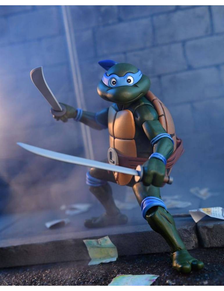 Figura Tortugas Ninja (Cartoon) Ultimate Leonardo VHS 18 cm