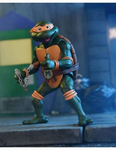 Figura Tortugas Ninja (Cartoon) Ultimate Michelangelo VHS 18 cm