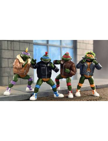 Figuras Tortugas Ninja (Cartoon) Paquete de 4 Punk Turtles 18 cm