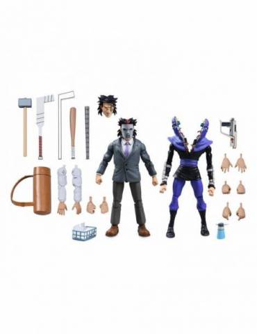 Pack de 2 figuras Tortugas Ninja (Cartoon) Business Suit Casey Jones & Split Foot Soldier 18 cm