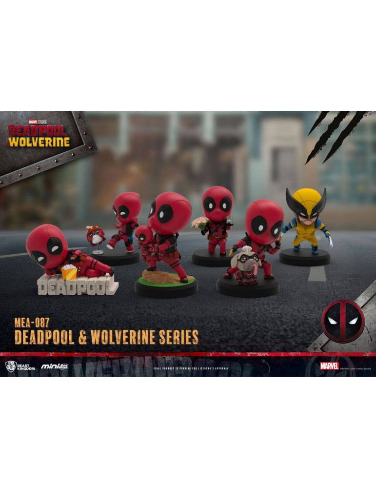 Pack de 6 figuras Deadpool 3 Deadpool & Wolverine Series Mini Egg Attack Set 8 cm