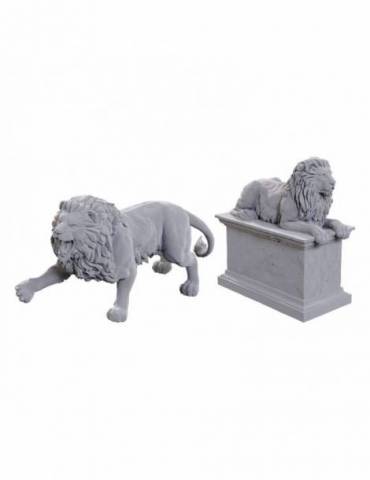 WizKids Deep Cuts Miniatures Pack de 2 Miniaturas sin pintar Stone Lion