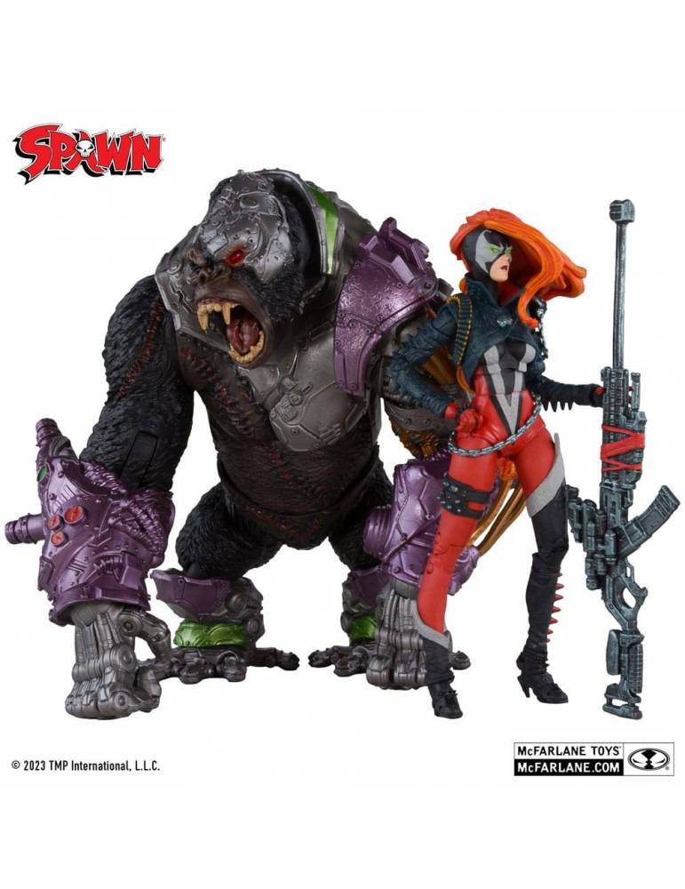 Pack de 2 figuras Spawn She Spawn & Cygor (Gold Label) 18 cm