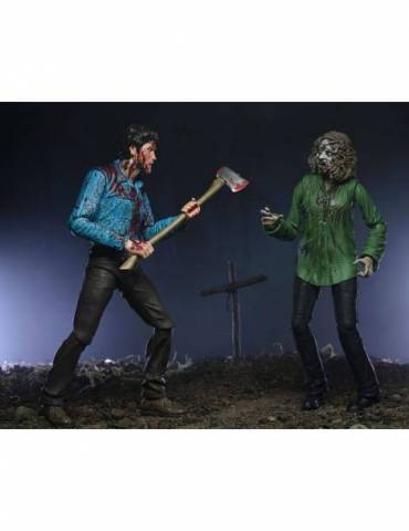 Pack de 2 figuras Evil Dead Ultimate Bloody Ash & Cheryl Williams 18 cm