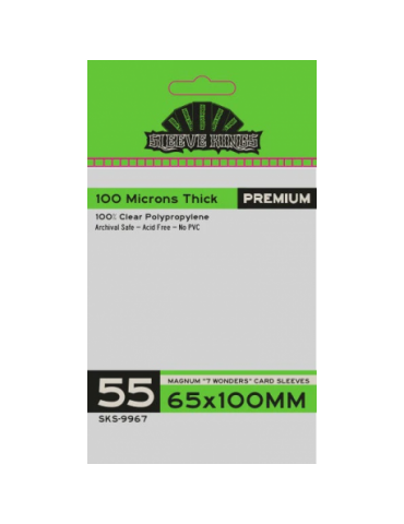 Magnum 7 Wonders Card Sleeves (65x100mm) - 55 Pack - 100 Microns -sks-9967