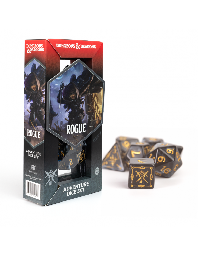 D&D Adventure Dice Rogue Black (17)