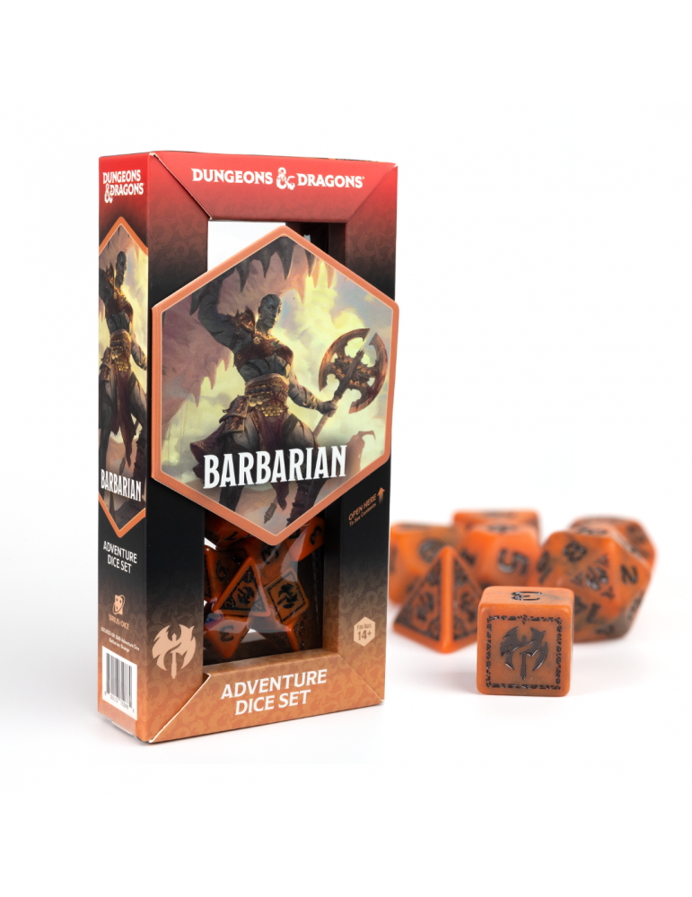 D&D Adventure Dice Barbarian Orange (17)