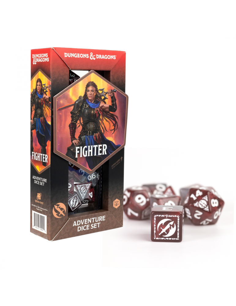 D&D Adventure Dice Fighter Red (17)